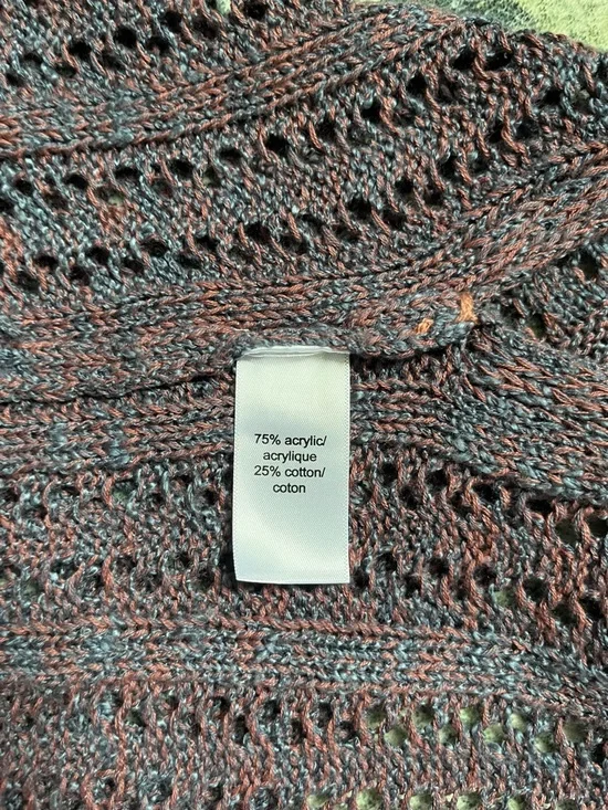 Open-Front Gradient Knit Cardigan Sweater - Picture 2 of 3